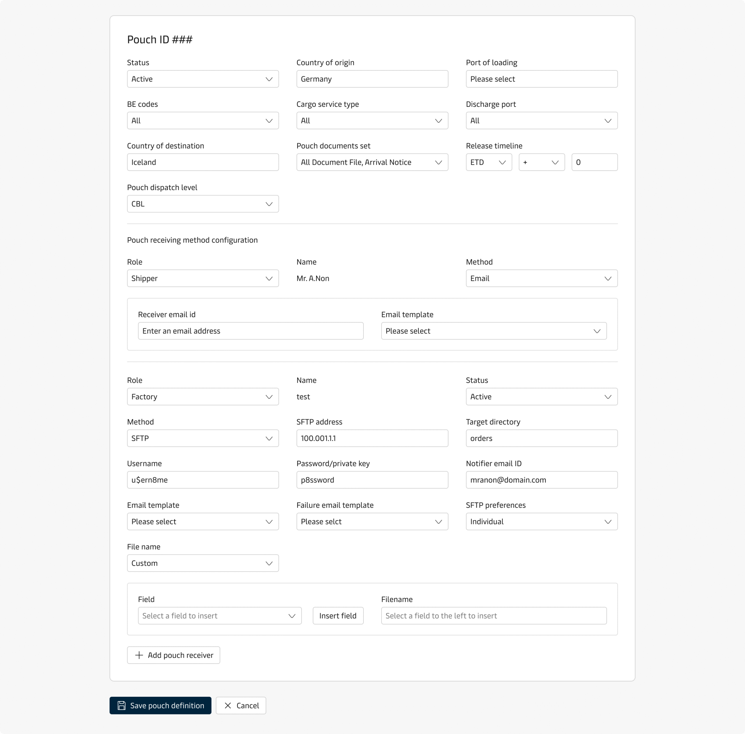 Edit page design for SCP design system